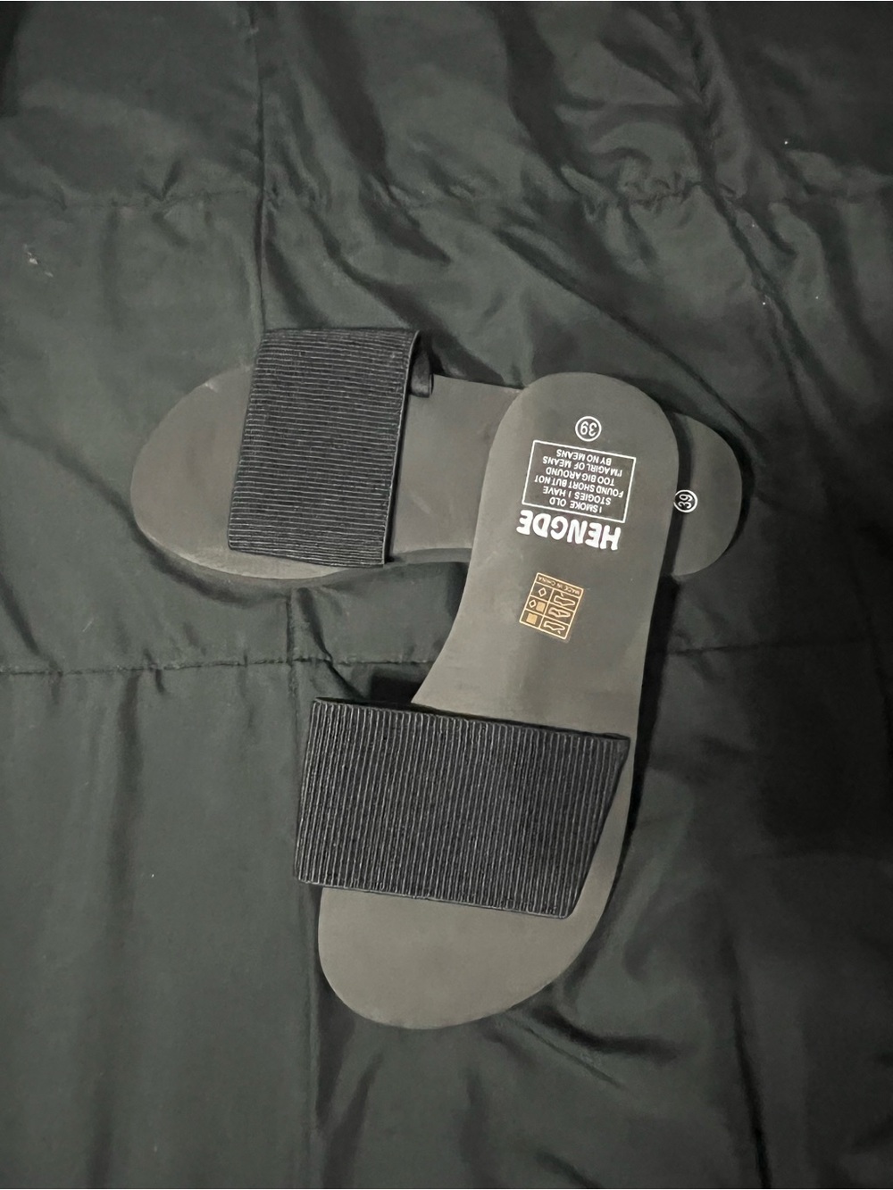 SHEIN Black Slide Sandals